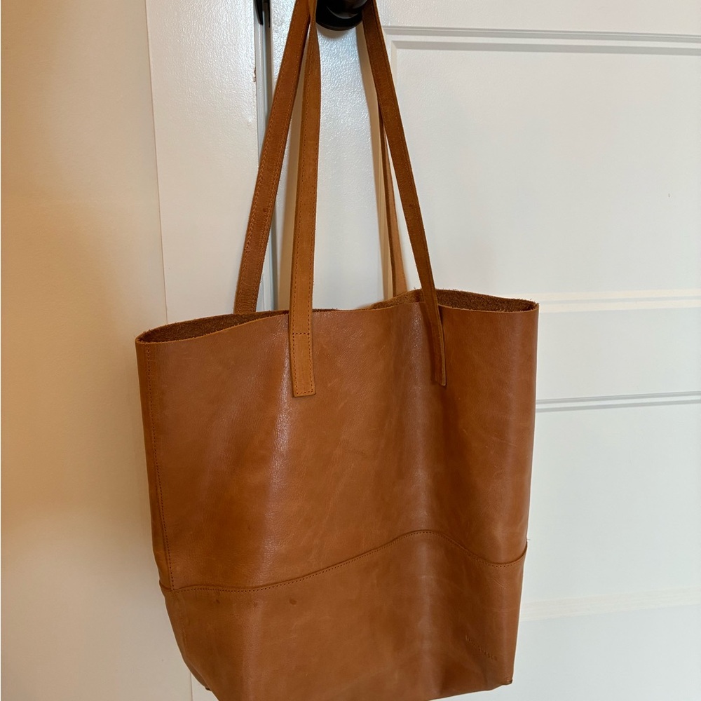 FASHIONABLE Elegant Brown Leather Tote Bag